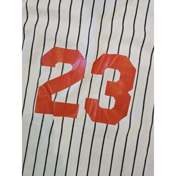 San Diego Padres Baseball Rawlings Pinstripe Single Stitched Shirt Men's L VTG - Picture 13 of 14